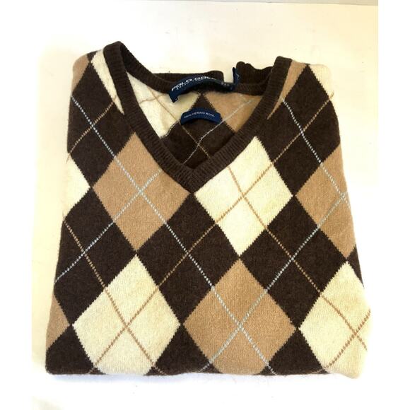 Polo Golf Ralph Lauren Wool Plaid Sweater Vest – Men’s L Brown - Picture 8 of 8